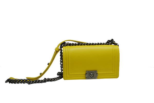 7A Chanel A30157 Lemon Calfskin mini Le Boy Flap Shoulder Bag Silver Hardware Online